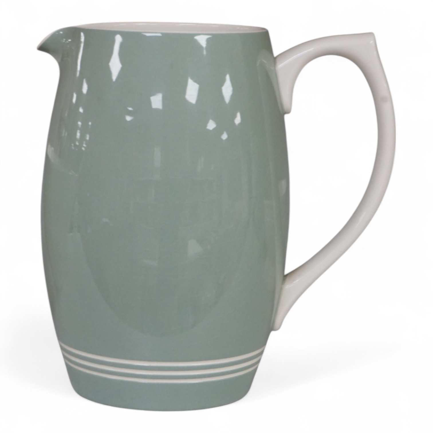 Keith Murray for Wedgwood, a green jug, 20.5cm high